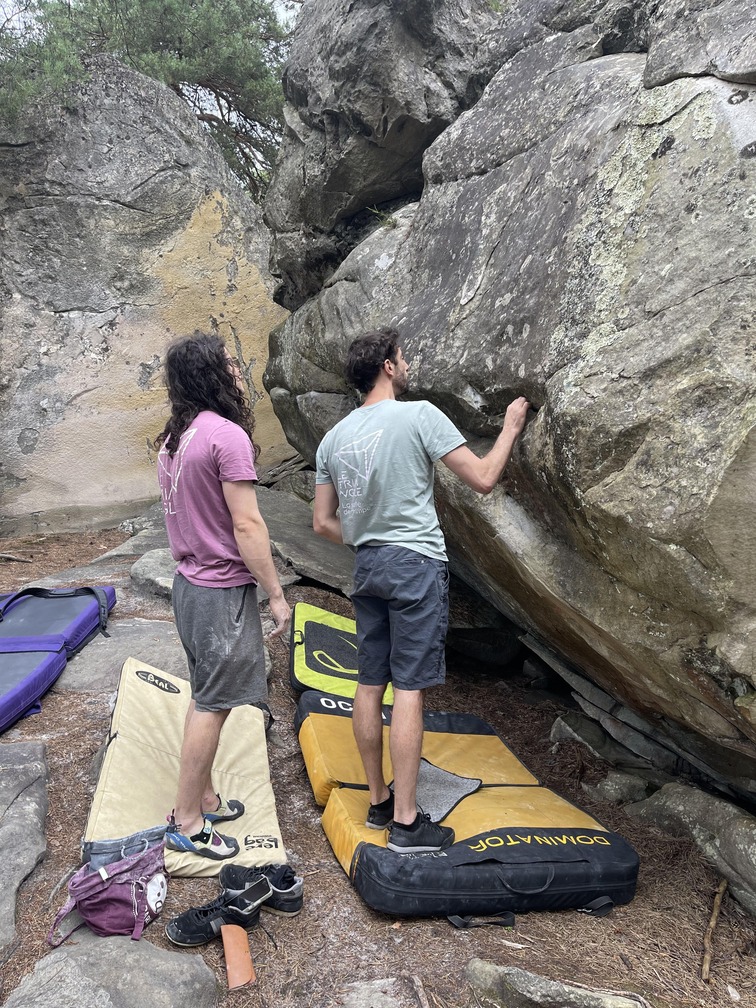 escalade bloc Le Triangle fontainebleau 