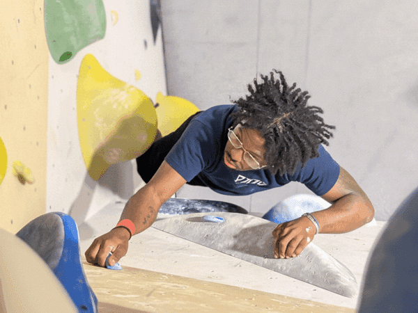 Grimpeur débutant au Triangle