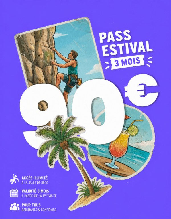Pass estival au triangle, 3 moi de grimpe illimitée du 1 er juin au 31 aout